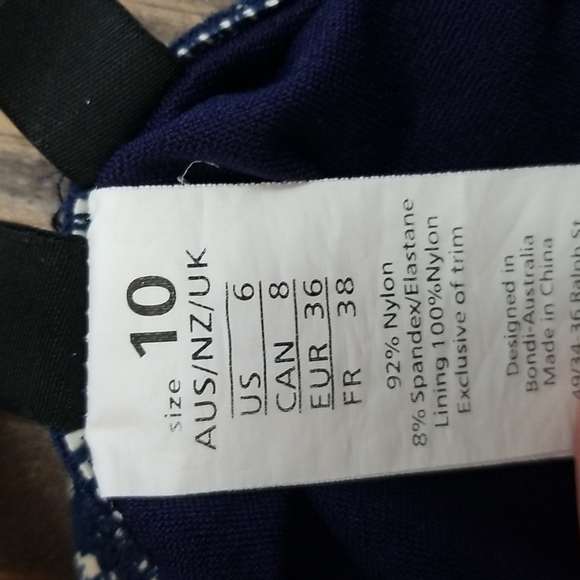 Bond-Eye Australia One Piece Swimsuit Size 6 - Picture 4 of 5